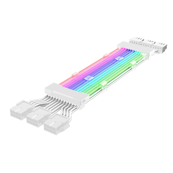 PC Case PSU Extension ARGB Cable ATX 3X8PIN PCI-E GPU Neon Color Line