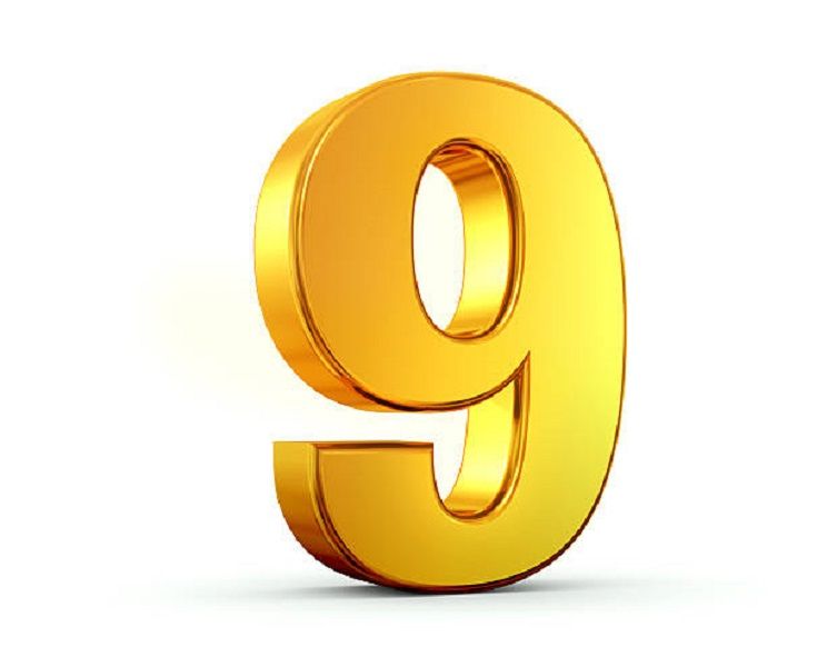 9 House Number Gold Shinning