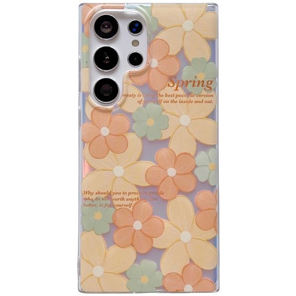 Flower Art Design Classic Phone Case Compatible with Samsung S26 S25 Ultra