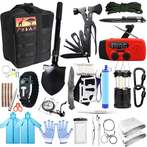 Tactical Survival Kit Water Filter And Radio Outdoor Survival Gear Lumaboat