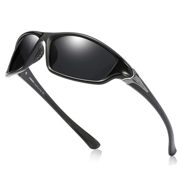 Mens Sports Polarized Sunglasses 100% UV Protection With Glasses Case