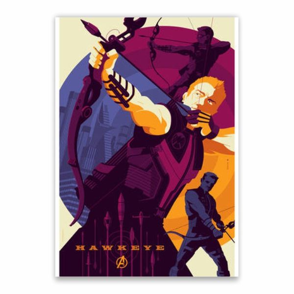 Hawkeye In Action Poster - A1