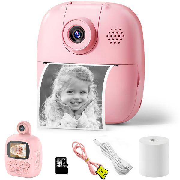 2.0 Inch Kids Instant Print Camera HD Thermal Printer with Printing Paper