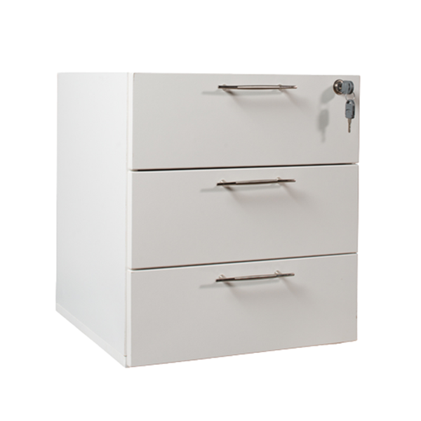 Axa 3 Drawer Unit For Desks - Snow