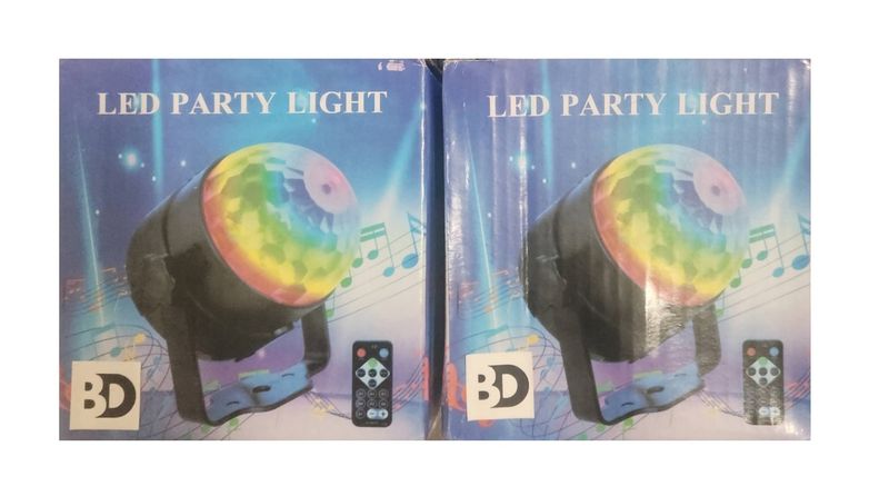 BD-Prime 7 Colour 3 Music Party/Night Light Magic Ball LED 2 Pack- Rotating