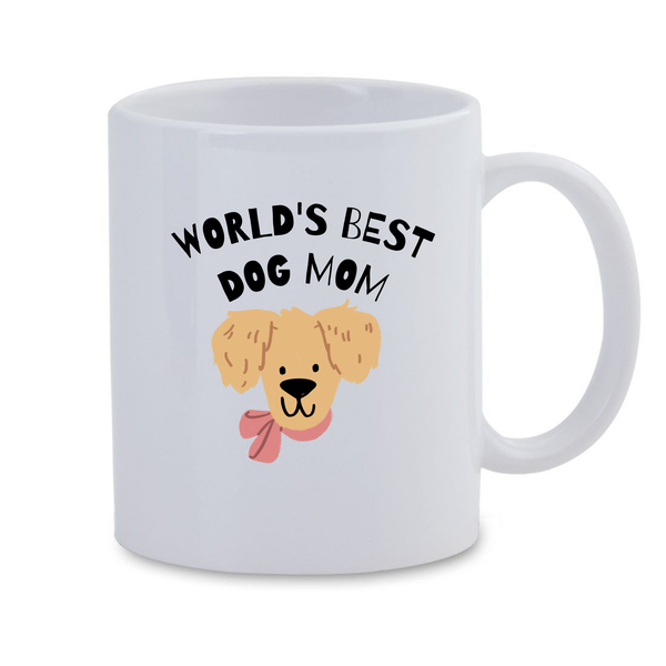White Ceramic Mug - Worlds Best Dog Mom