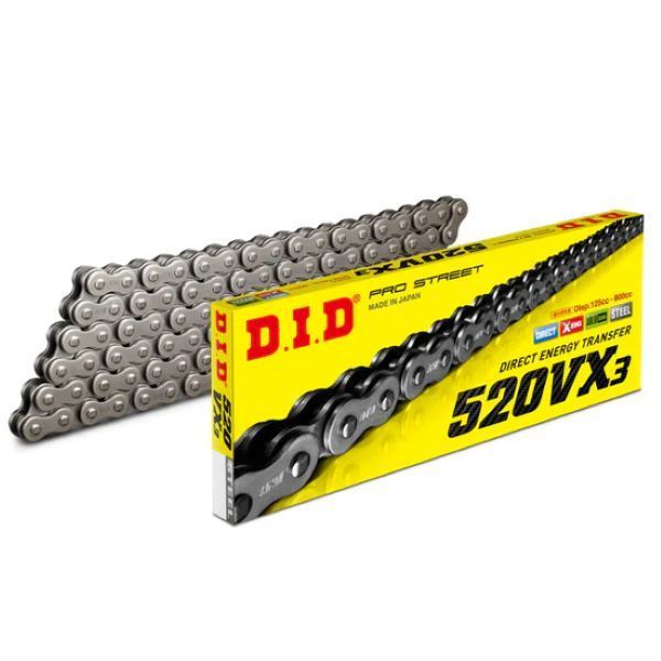 DID Chains 520 VX3 X -Ring Steel 120 Link Clip Link
