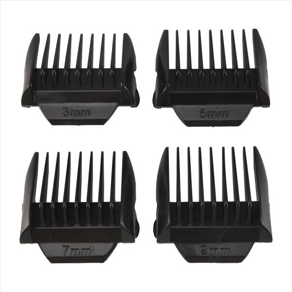 4Pcs Limit Comb for Hair Clipper 3mm 5mm 7mm 9mm,Black