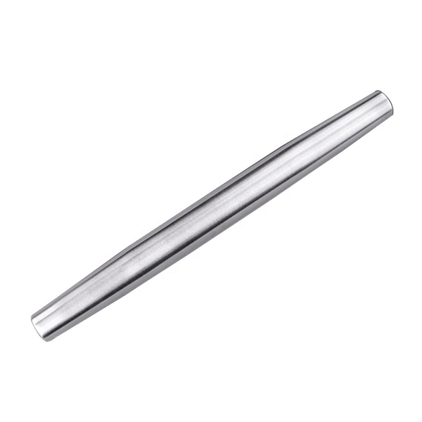 42.7cm Stainless Steel Non-Stick French Design Rolling Pin - Silver