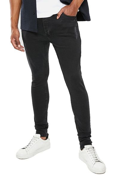 Brave Soul Men Black Cotton Skinny Jeans