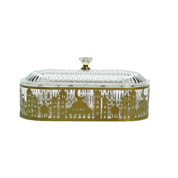 Storage Box For Candies And Snacks Plastic And Metal Cake Stand