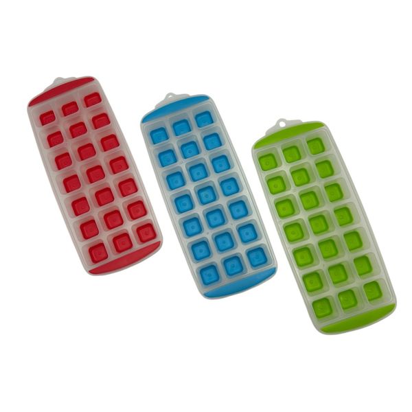 3 Pack Ice Cube Tray With Silicone Bottom For Easy Release
