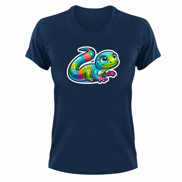 Lizard T-Shirt Gift Navy for Christmas Birthday Present 307