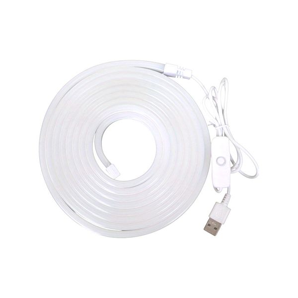 5M LED Neon Strip Light With Long-Lasting Illumination - White