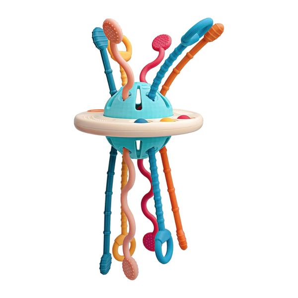 TugoPlay- Pull String Learning Ropes with Bubble Fidget Sensory Toy- 12.5cm