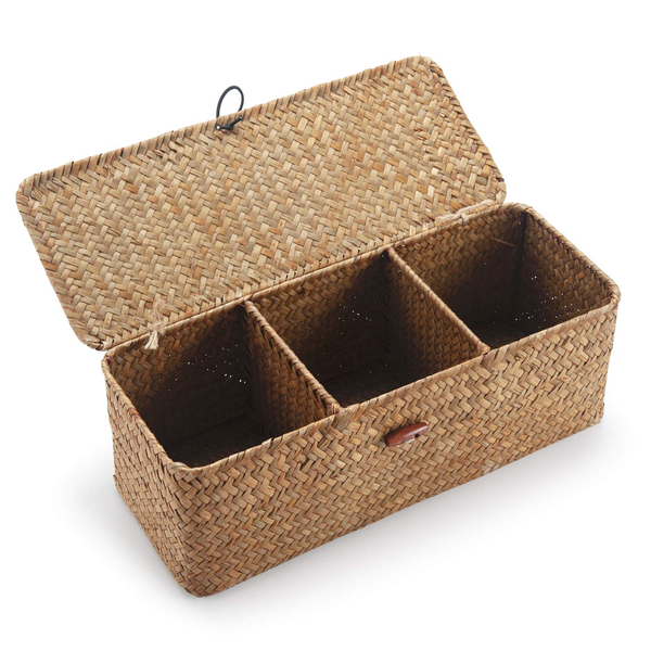 Handwoven Storage Basket Natural Fiber Eco-Friendly Home Organizer