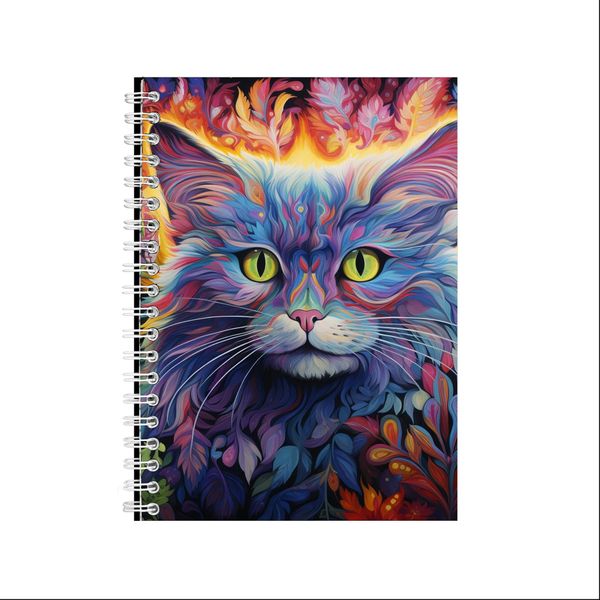 CAT PSYCHEDELIC A5 Notebook Gift Idea Notepad 226