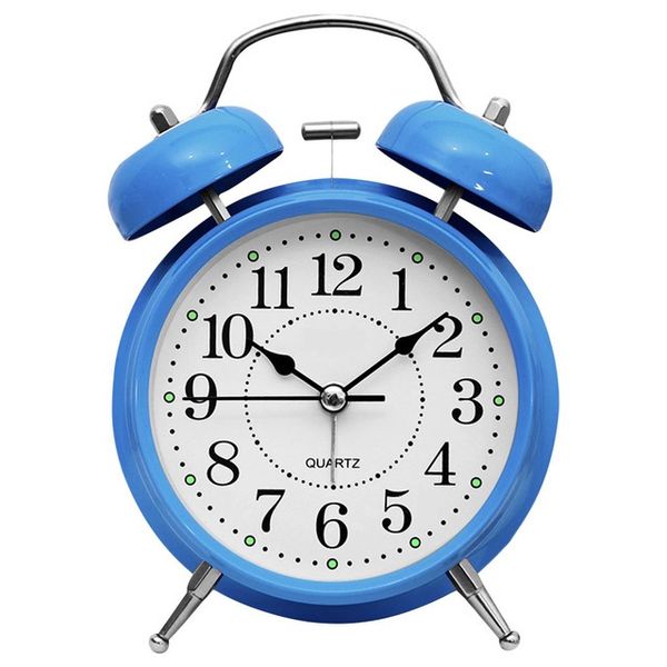 Metal Battery Powered Analogue Retro Double Bell Alarm Clock