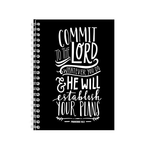 Commit Your Way To The Lord Proverbs Notebook Gift Idea A4 Notepad Pad 27