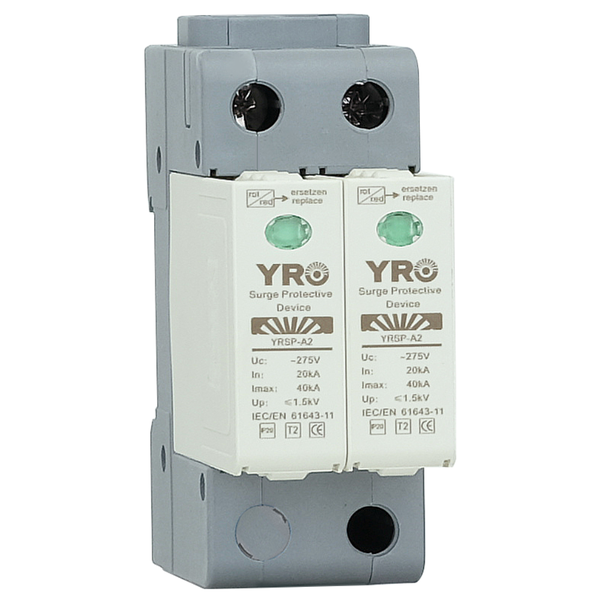 AC Surge Protector Device Type 2 - 275 VAC 2 Pole 20-40 KA Single Phase YRO