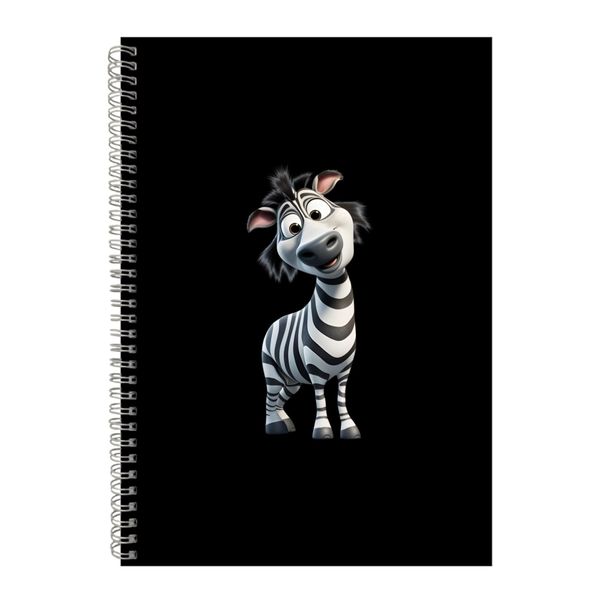 Zebra A4 Notebook Spiral and Lined Trendy Animal Lovers Graphic Notepad 197
