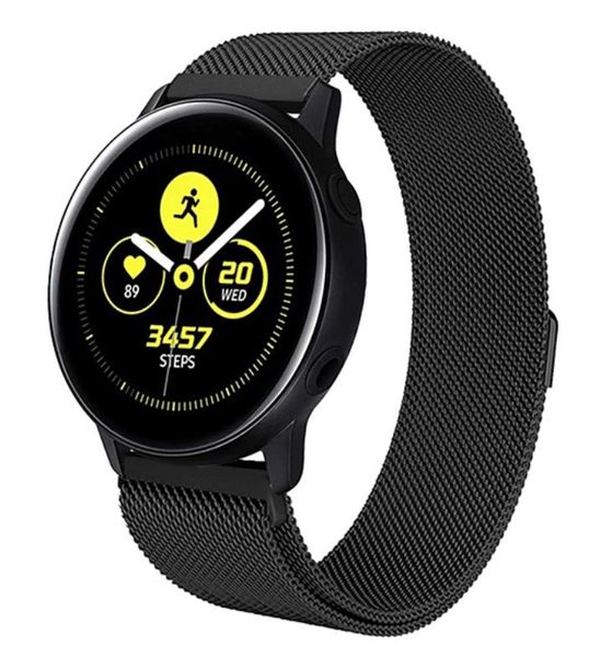 Milanese Watch Bracelet Strap for Samsung / Huawei / Garmin - 20mm – Black