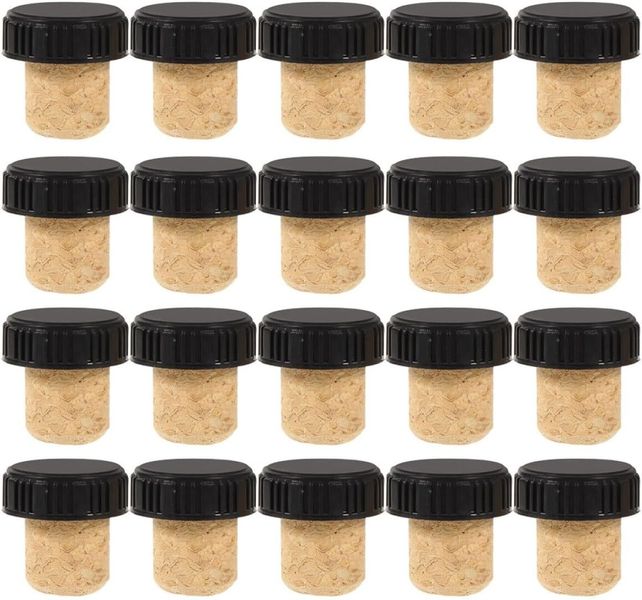 Natural Wine Bottle Cork Stoppers T-shape Vertical Grooves Barware