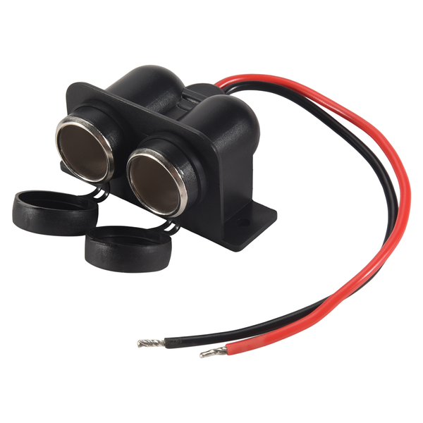 Lighter Socket 12V Waterproof Dual Power Outlet with Wire