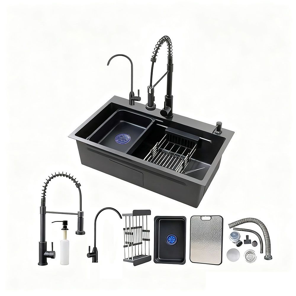 80X45CM-Modern Kitchen Sink-Stainless Steel Single Bowl Kitchen Sink