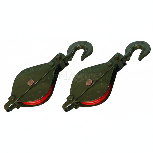 Durable 20mm x 150mm Single Wheel Pulley Block for Lifting - 2 Pack