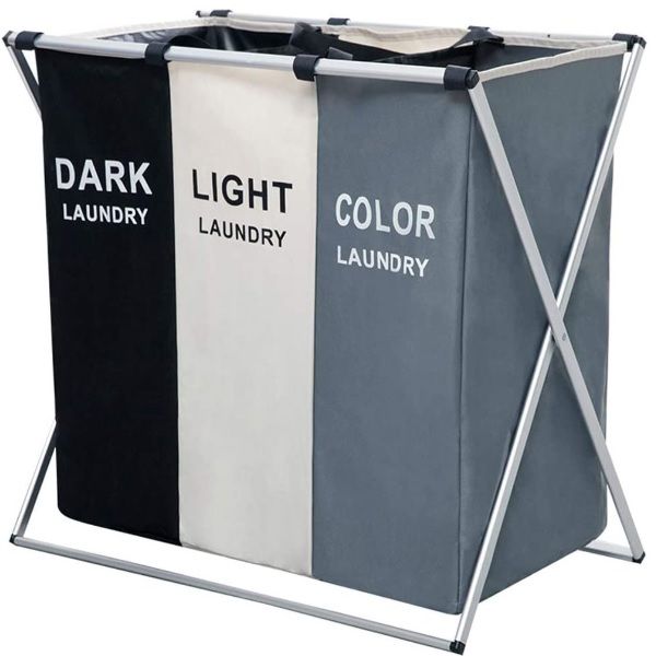 Black, Grey &amp; White Laundry Basket