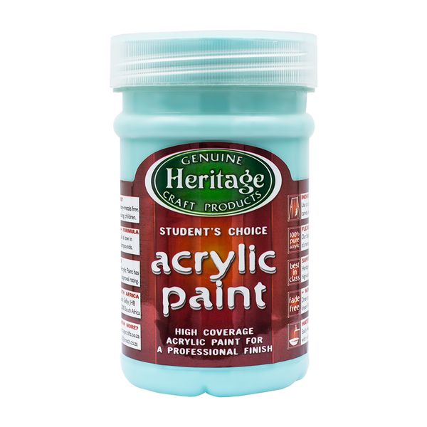 Heritage Pure Acrylic Paint 250ml - Wave Blue
