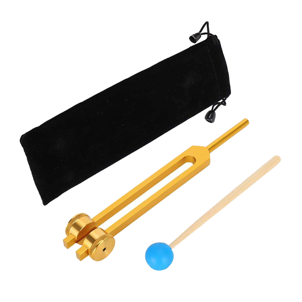 Aluminum Alloy 112.45Hz Tuning Fork with Hammer Compatible with Universal