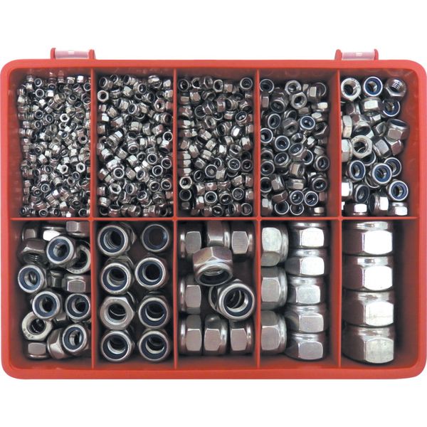 Metric Nylon Insert Nut Kit A2 890 Piece