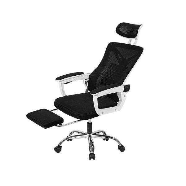 Deli Multifunction Ergonomic Office Chair with Foot Rest black