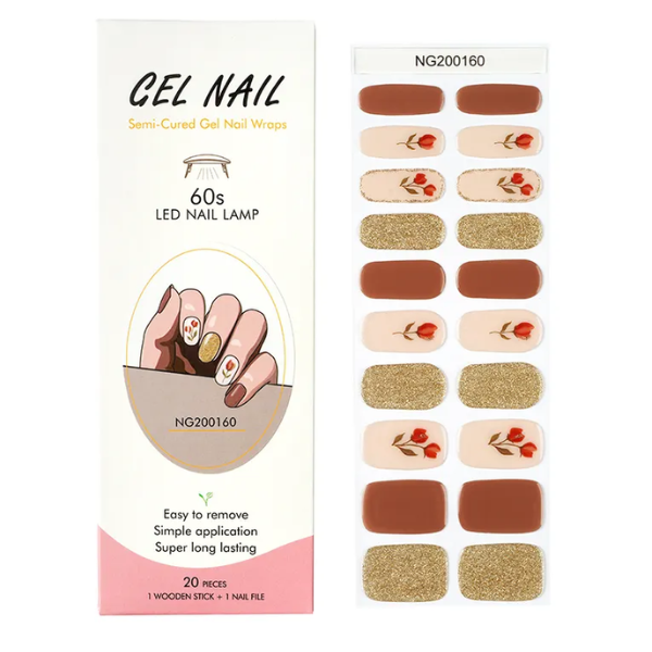 UV/LED Semi Cured Gel Nail Wraps