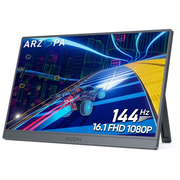 ARZOPA 16.1" Portable Gaming Monitor 144hz 1080P with Stand - Z1FC