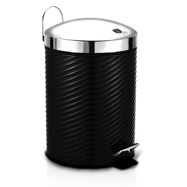 Berlinger Haus 12 Litre Stainless Steel Premium Pedal Bin - Black