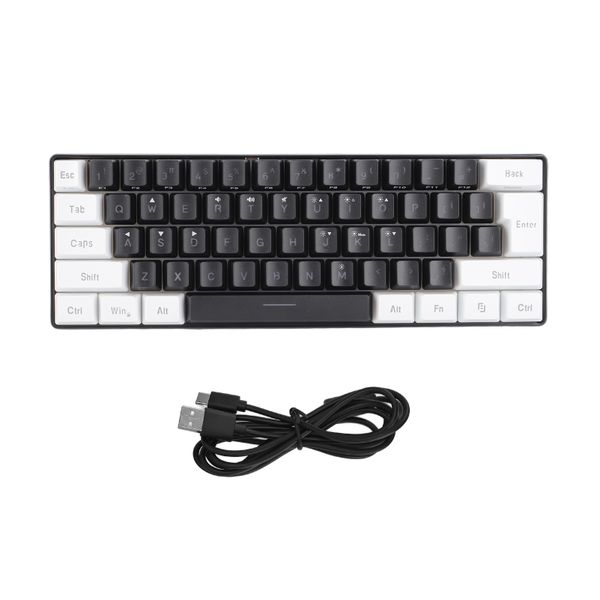 G61 Mini RGB Keyboard 61 Keys, Ergonomic, Black