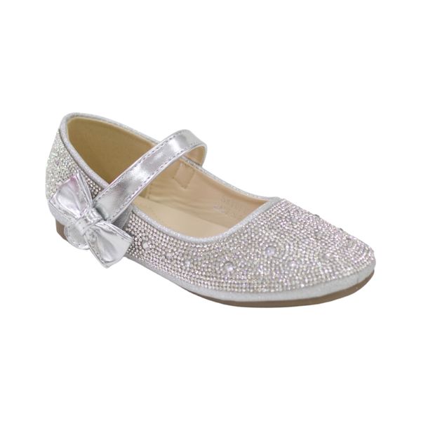 LaMara Paris Saydee Girls Diamante Ballerina Silver