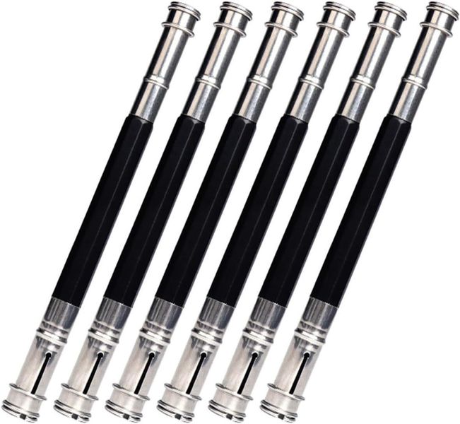 6pcs Double Head Pencil Extenders Portable Sketch Lengtheners Sturdy
