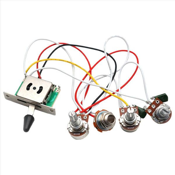 Guitar Wiring Harness Prewired 3X 500K Pots 1 Volume