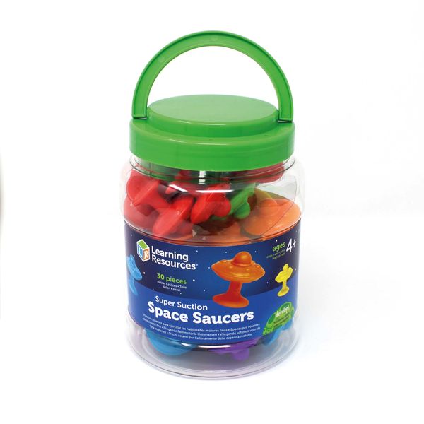 Learning Resources Super-Suction Space Saucers: Set Of 30