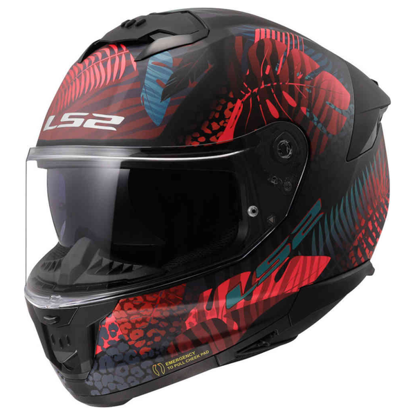 LS2 FF8O8 Stream II Jungle Black/Pink/Blue Helmet