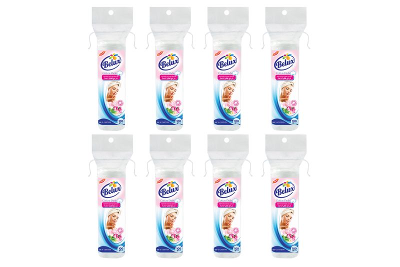 Belux Soft Cotton Wool Pads Bundle - (8 x 100 Cotton Pads)