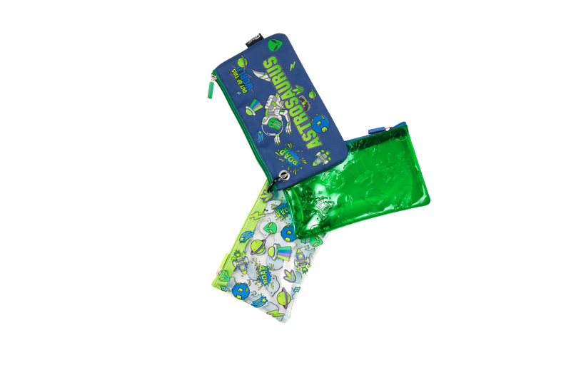 Quest Pencil Case Set - Astrosaurus Green