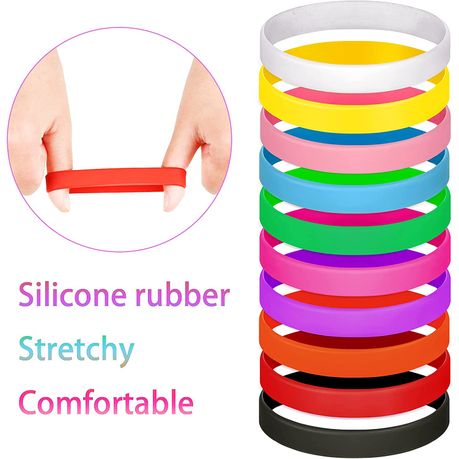 Silicone Rubber Bands 2 Inch 30 Pack Assorted Colors Silicone