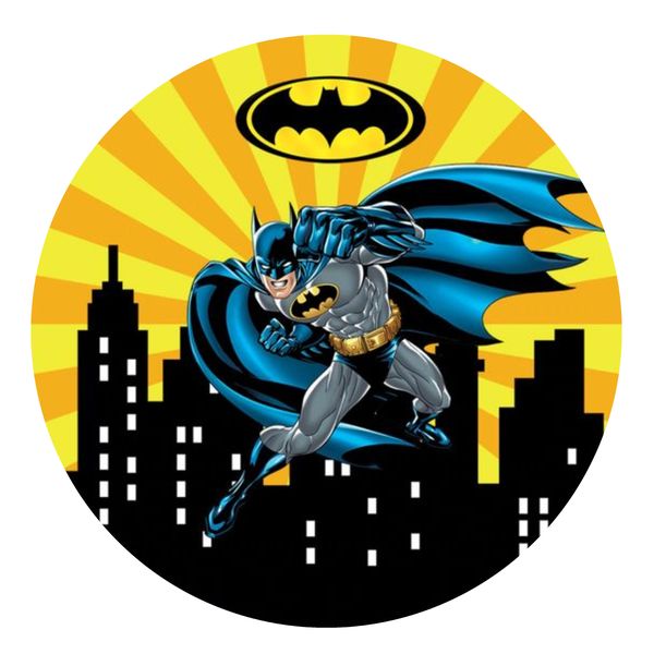 Batman Round Wooden Vinyl Signage 40CM