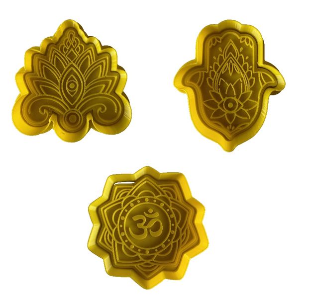 3 x Diwali Theme Cookie Cutters (7 cm) Set 1