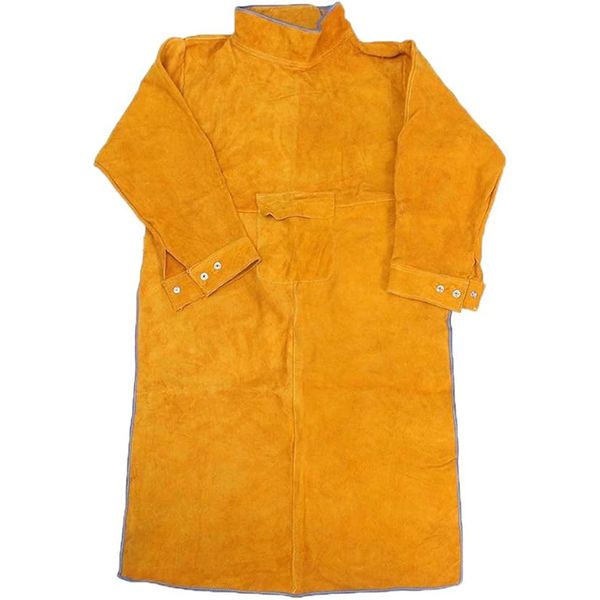 Leather Welding Apron with Sleeves,Heavy Duty Welding Jacket